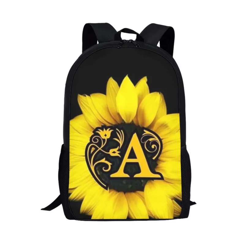 Mochilas escolares creativas de girasol para niñas, niños y adolescentes, mochila informal diaria, bolsa para ordenador portátil, mochilas de viaje de estilo Simple para hombres y mujeres