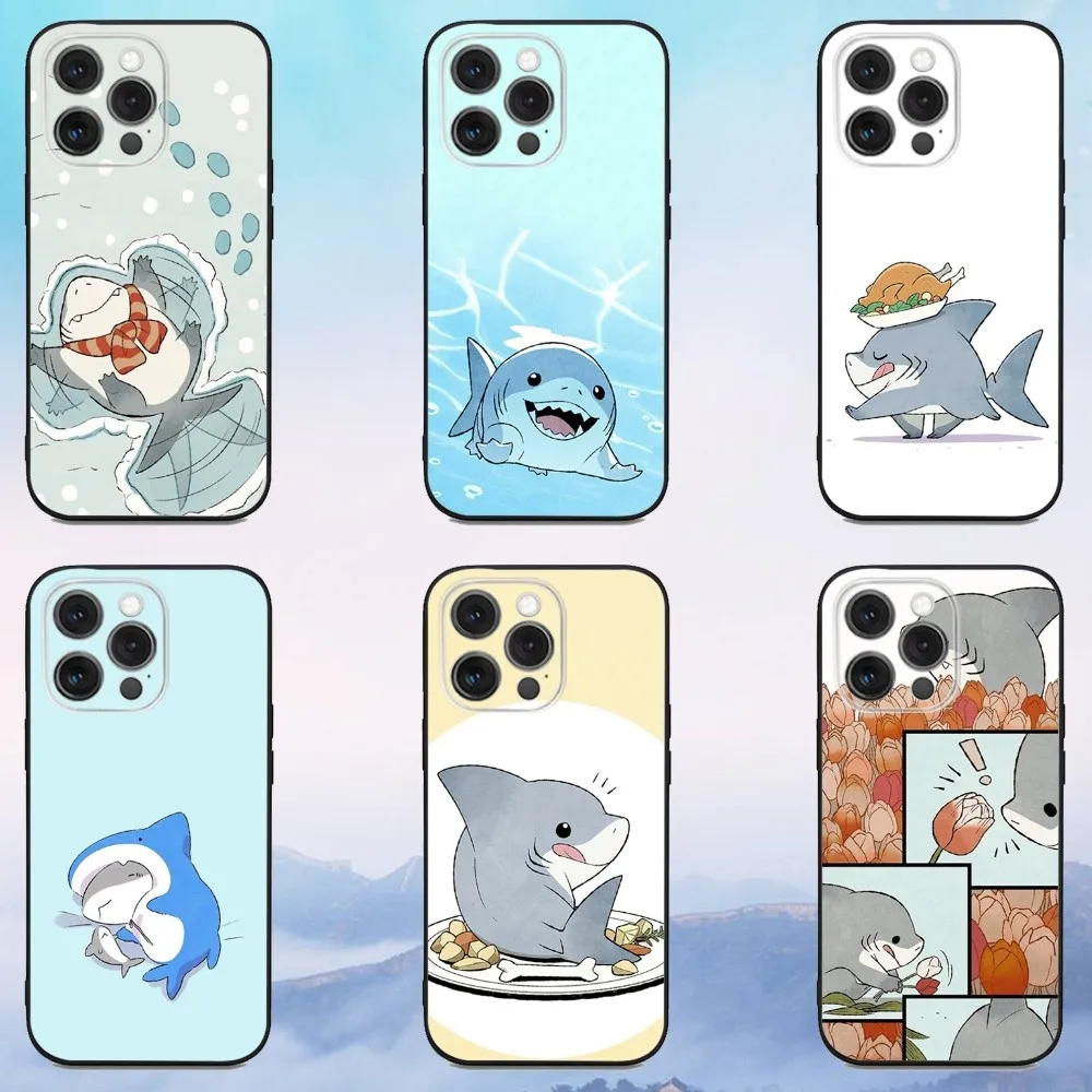 

Jeff The Land Shark Phone Case For iPhone 16e,16,15,14,13,12,11,Pro,X,XS,Max,XR,Plus,Mini Soft Black Cover