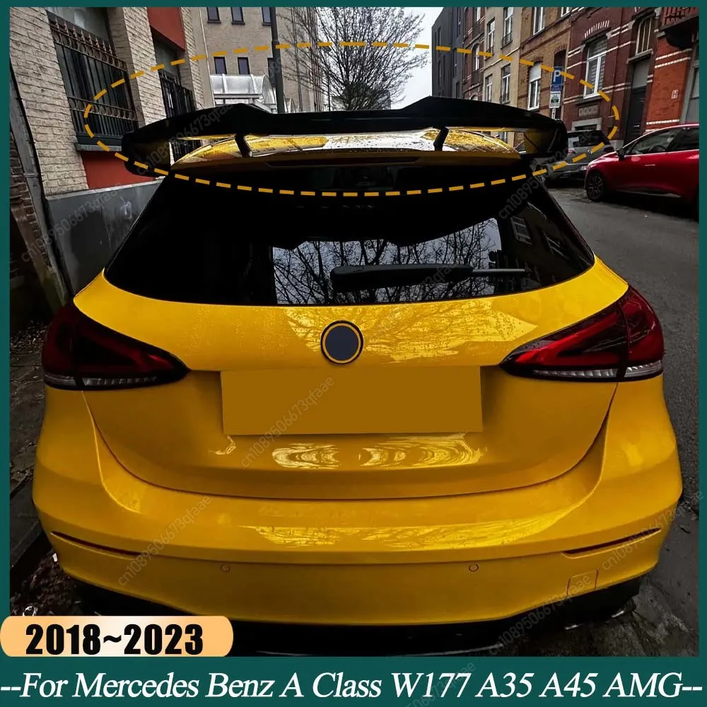 

Rear Trunk Roof Spoiler Wing Lip Tail Tailgate Spoilers Body Kits For Mercedes Benz W177 A35 A45 AMG Hatchback 2018-2023 Tuning