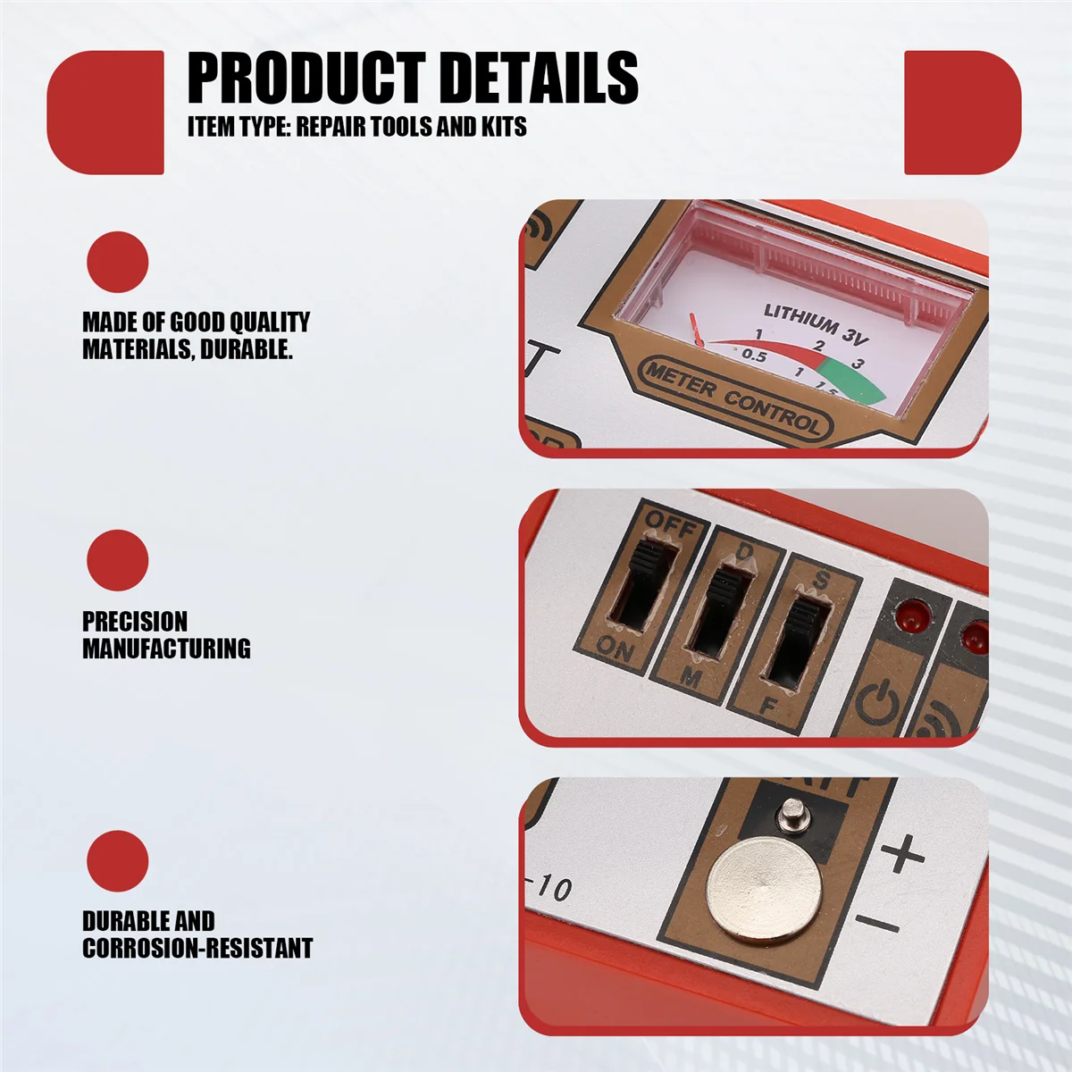 Demagnetization/Battery Measure/Pulse/Quartz Tester Machine Watch Tool for Detecting Battery Capacity ZJY