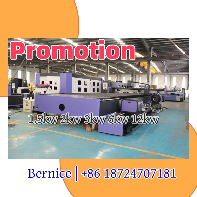 2025 Factory Supply Fiber Laser Cutting Machine with Raycus MAX JPT Laser Source 3kw 6kw 12kw Laser Cutter with Rotary Axis