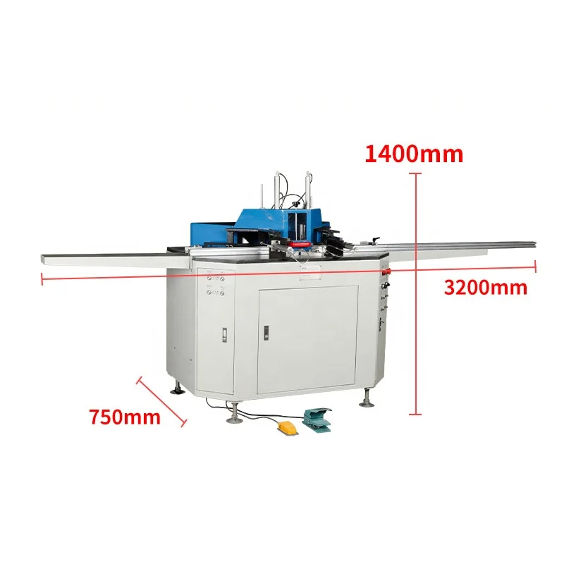 Pneumatic Picture Frame Cutting Machine Double Saw Aluminium Frame Corner Cutting Machine