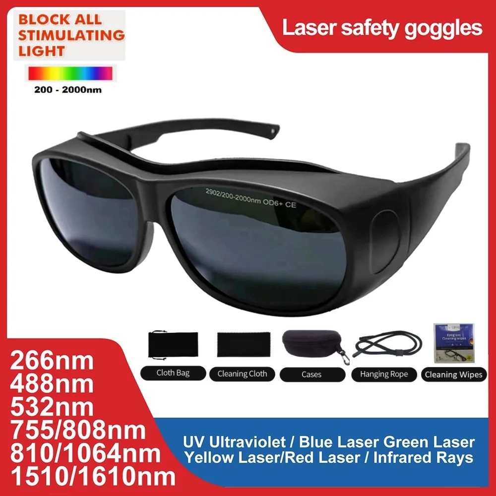 Laser Safety Protective Glasses Goggles Eye Protection for Laser Ipl Hair Removal Radiation UV IPI IR Lazer gafas protección