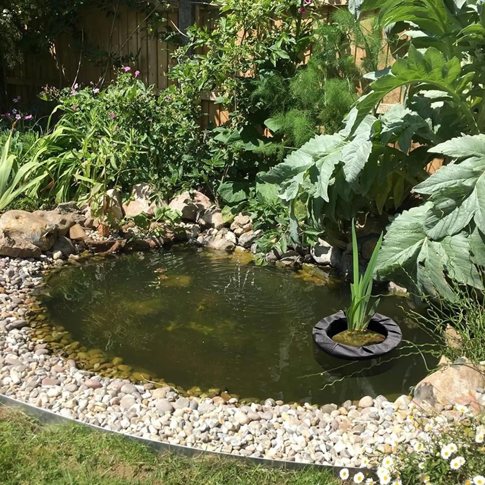 Floating Planter For Ponds Fabric Floating Plant Basket Aquatic Flower Island Flower Container For Water Features And Gardens