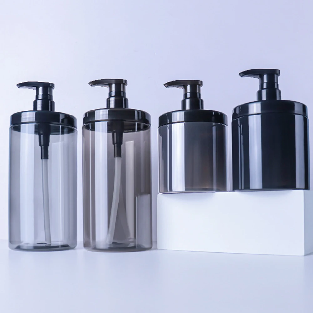 Bouteilles à pompe en plastique de 300/1200ML, conteneurs distributrices de shampoing, après-shampooing, de lavage du corps, de Lotion rechargeables pour salle de bain