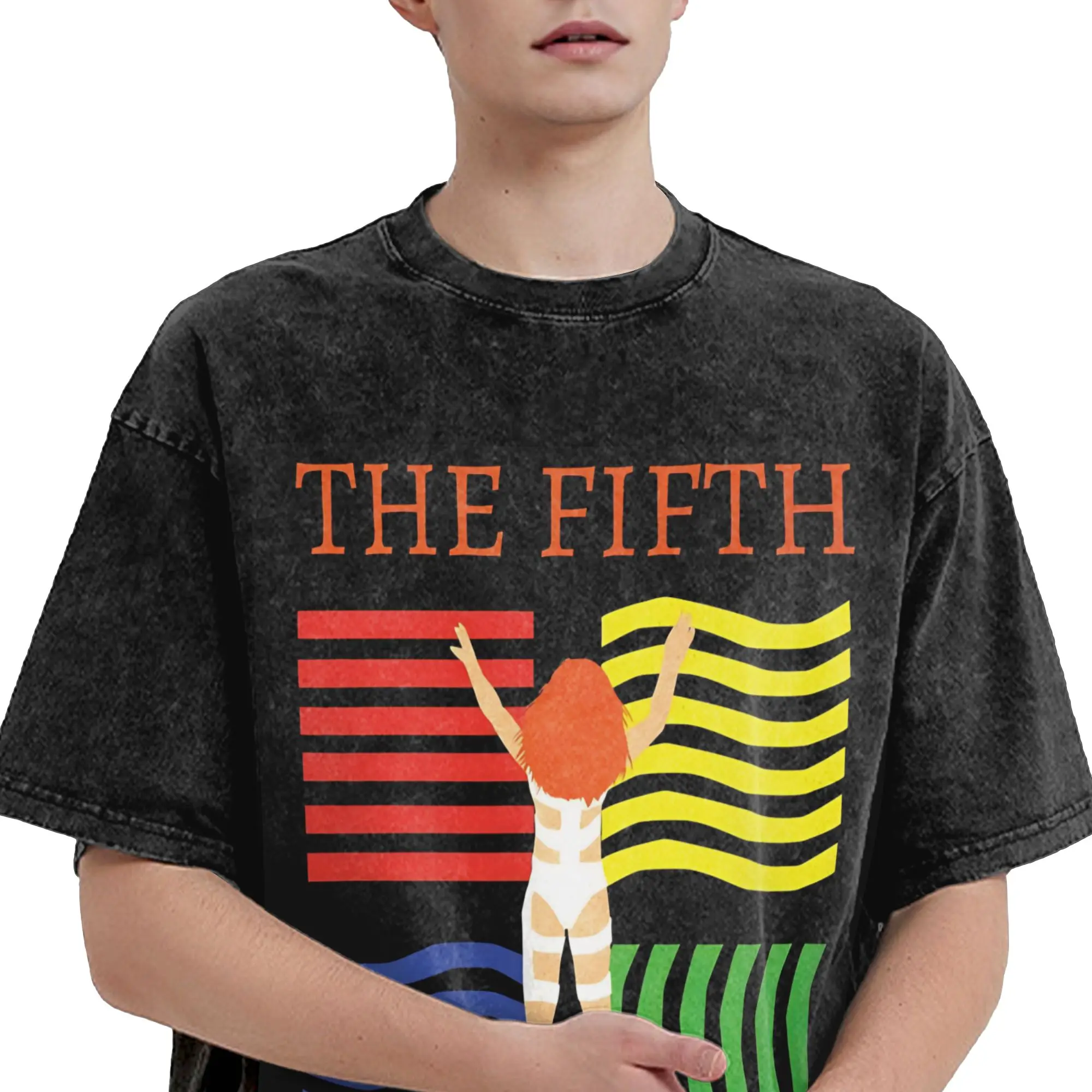 Harajuku Washed Shirts The Fifth Element Merch Fashion T-Shirts Oversize  Streetwear Short Sleeve Printed Tee Shirt