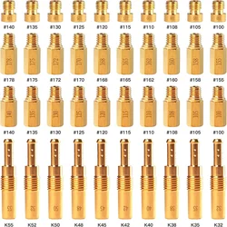 40PCS Carburetor Main Jet Slow Pilot Jet Kit Include 30pcs Main Jets and 10pcs Slow Pilot Jet for PWK Keihin OKO CVK Crab