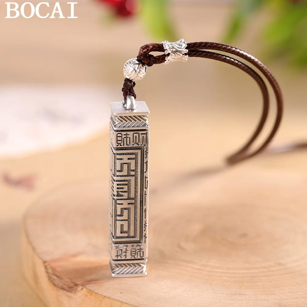 

BOCAI NEW S999 Sterling Silver Retro Personality Auspicious Pendant