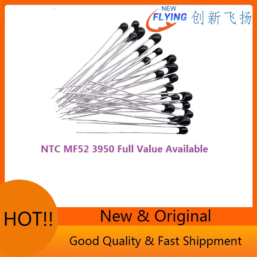 500pcs MF58 10k 1K 100K 5K 4K7 2K 3K 20K 50K 47K 200K 500K 1M OHM Resistor NTC Thermistor Resistor NTC-MF52-10K +/-5% 3950 B