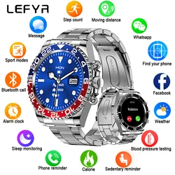 High-end Men's Smartwatch Smart Watch Men Clock LEFYR AW12 Fitness Bluetooth Call Voice Steel Connected Full Circle Touch Screen
