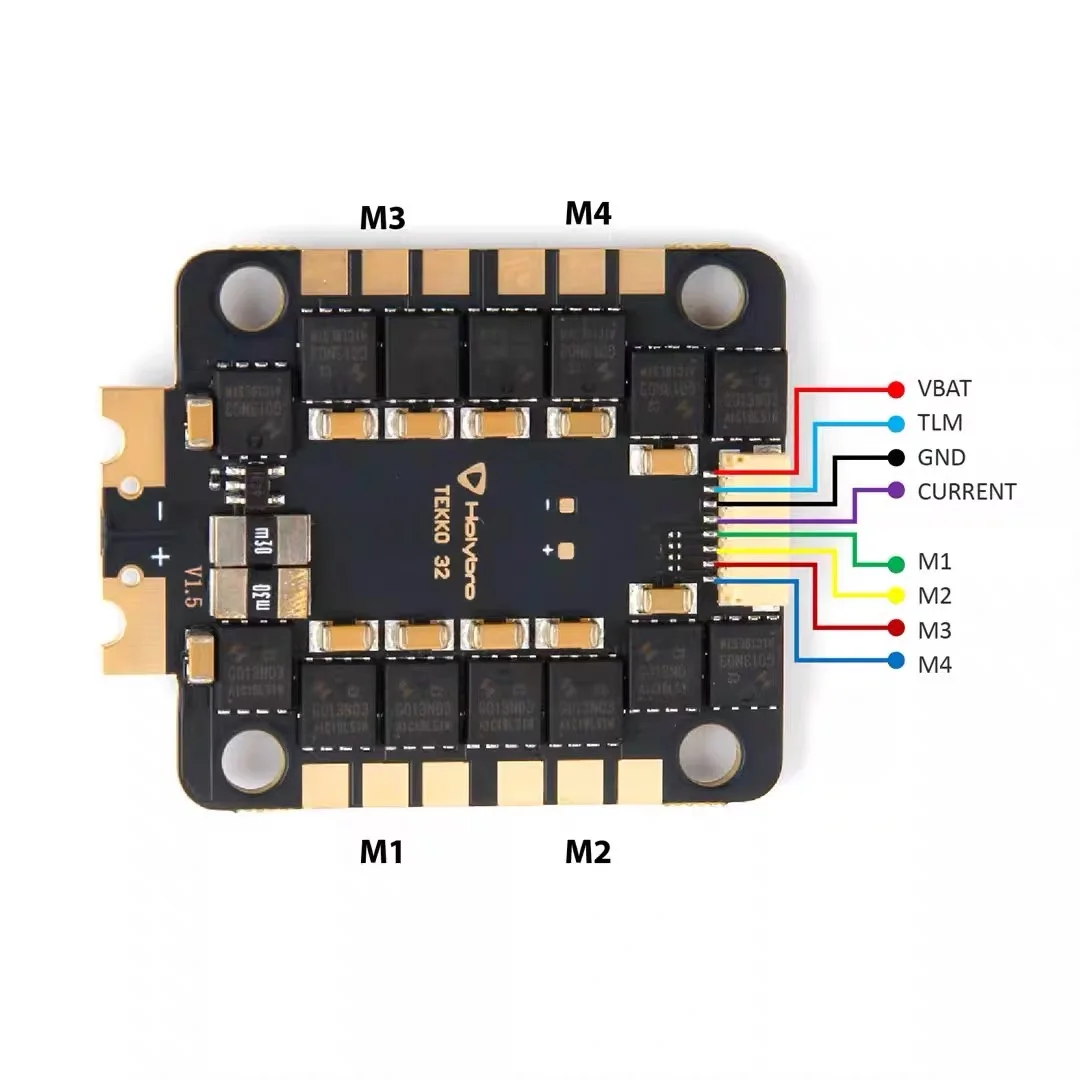 

Аксессуар HolyBro Tekko32 F4 4-в-1 50A с электронной регулировкой, миниатюрный, для FPV-дронов, ESC, хит продаж