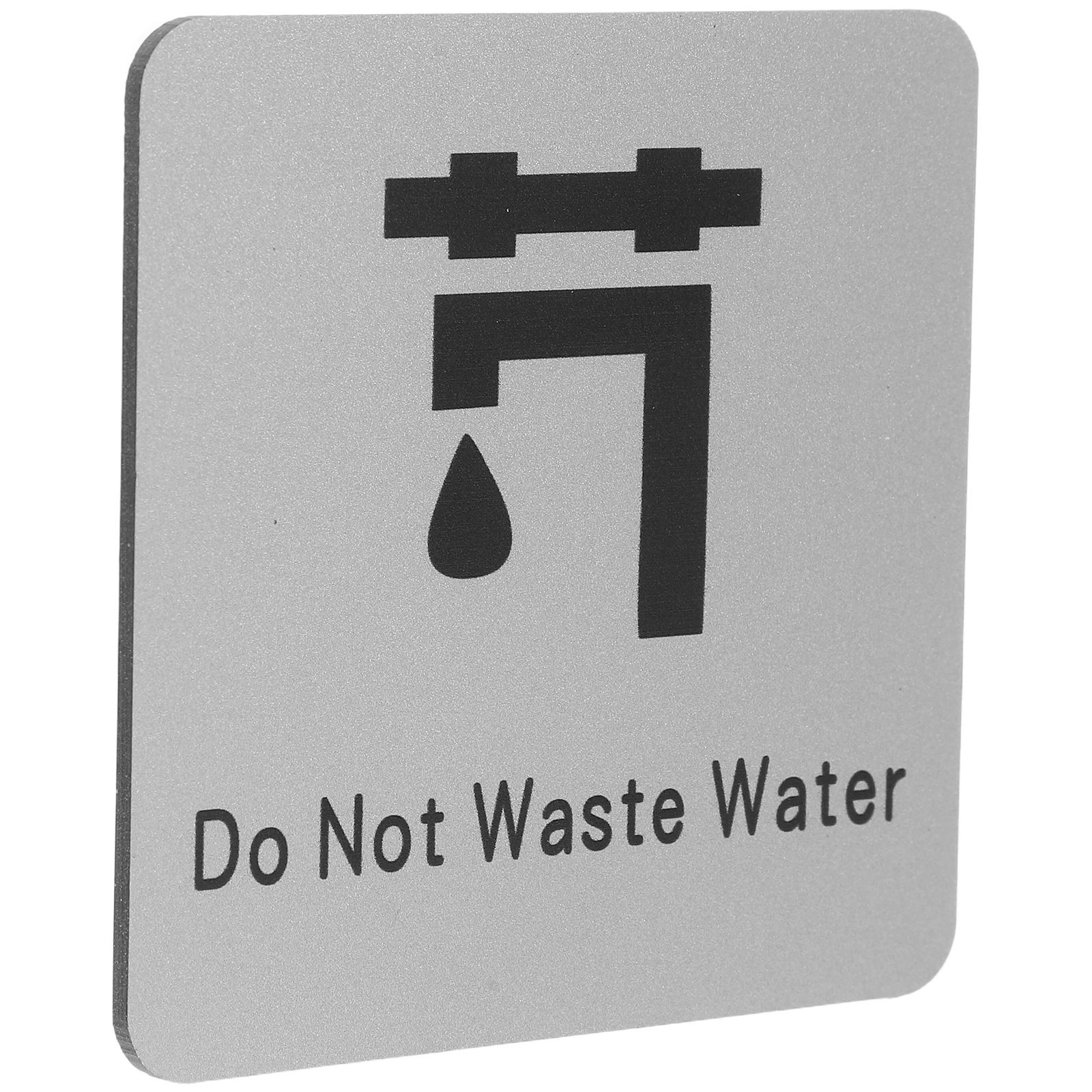Water Saving Sign Sticker Bathroom Wall Decor Stop Wasting Water Reminder Waterproof Easy Install Self Adhesive For