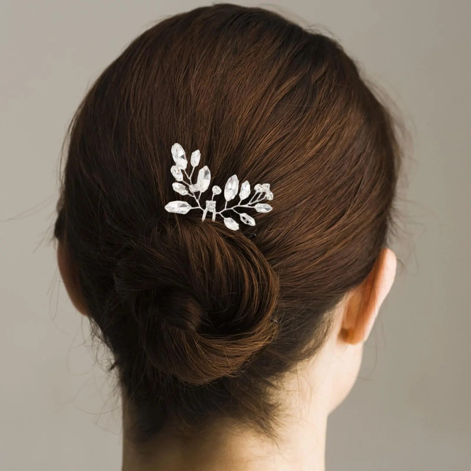 3Pcs Bridal Rhinestone Hair Pin U Shaped Wedding Hair Fork Elegant Hairpins for Updos Chignons Women Wedding Hairpin