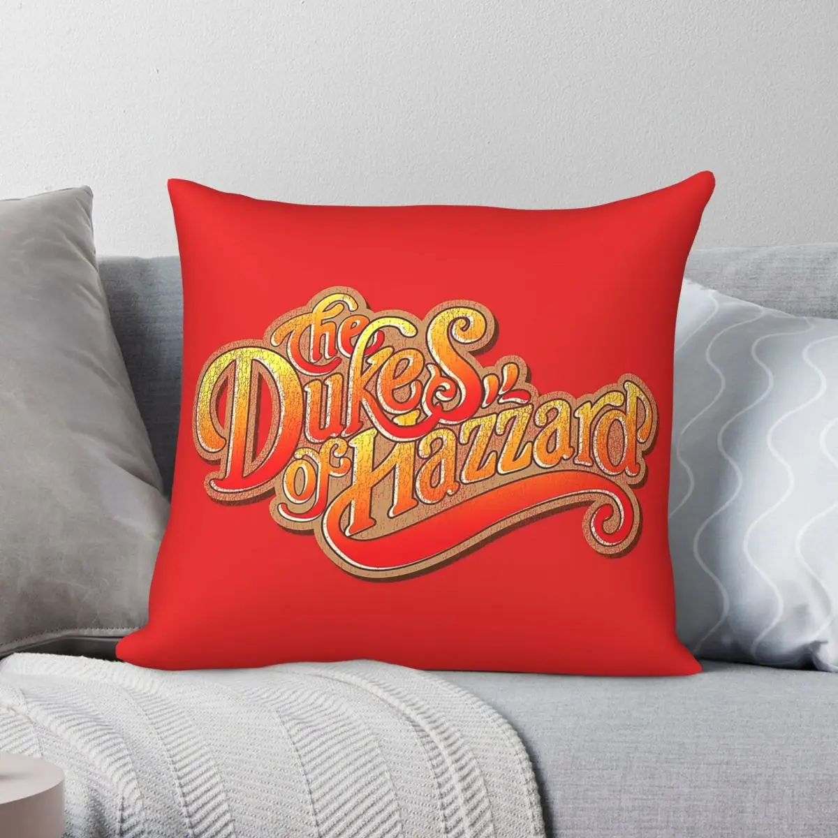 Dukes Of Hazzard Script Worn Pillowcase Polyester Linen Velvet Creative Zip Decorative Sofa Seater Cushion Cover 45x45