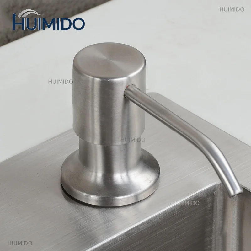 Soap Dispenser For Kitchen Sink Stainless Steel Refill from The Top Built in Design for Counter  with Liquid  LargeBottle