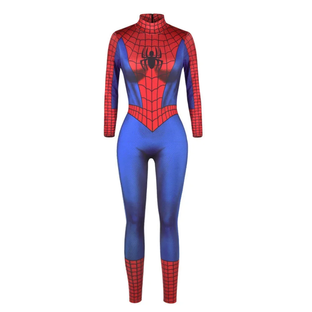 

Superhero Supergirl Sexy Spiderman Iron Man Cosplay Costume Women Jumpsuit Catsuit Halloween Spider Man Bodysuit Fancy Dress