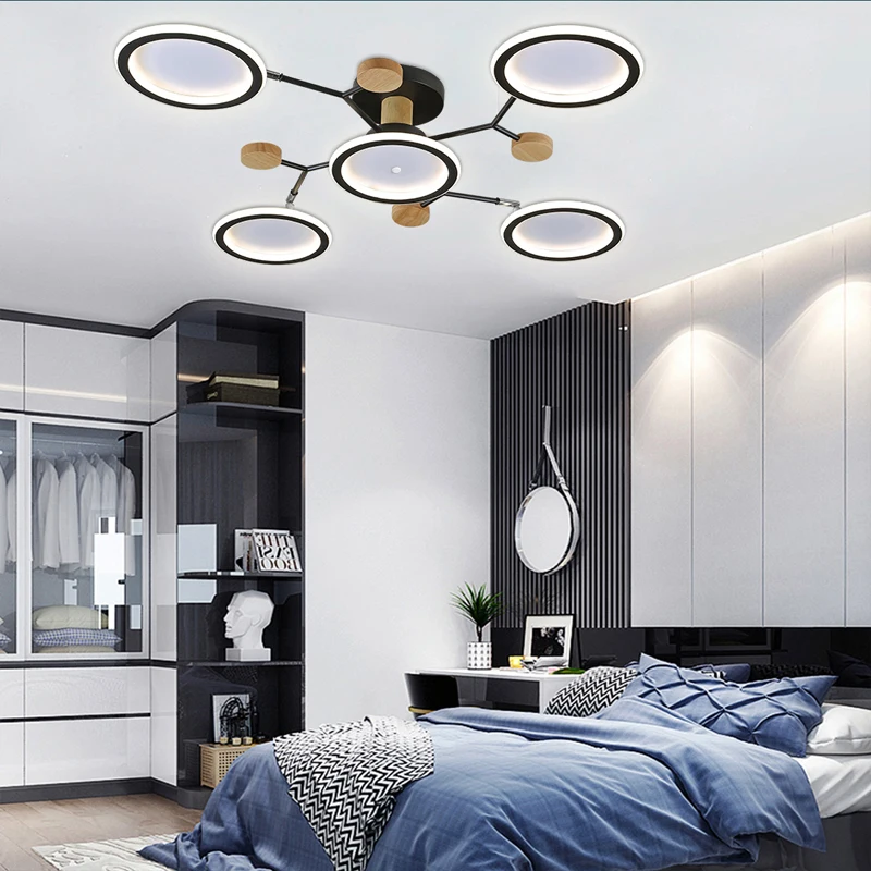 

Modern LED Living Room Light Dining Room Creative Ceiling Lamp Hotel Villa Apartment Round Indoor Lighting Chandelier