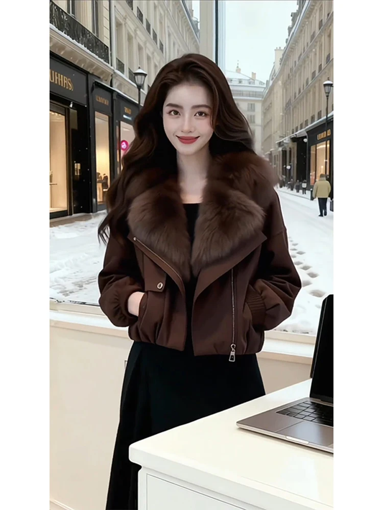 

Модная хлопковая женская зимняя куртка-жакет с эффектом похудения, универсальная, новая, элегантная, с воротником-стойкой и молнией