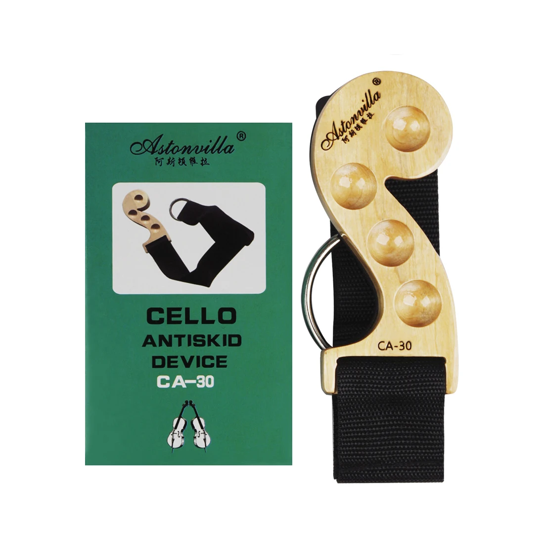 Astonvilla Cello Anti Slip Pad Stopper Holder Adjustable Length Cello Anti-slip Mat Scratch Resistant Positioning Fixture