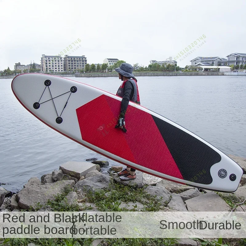 320 red and black paddle board, beginner SUP surfboard, sports paddle board