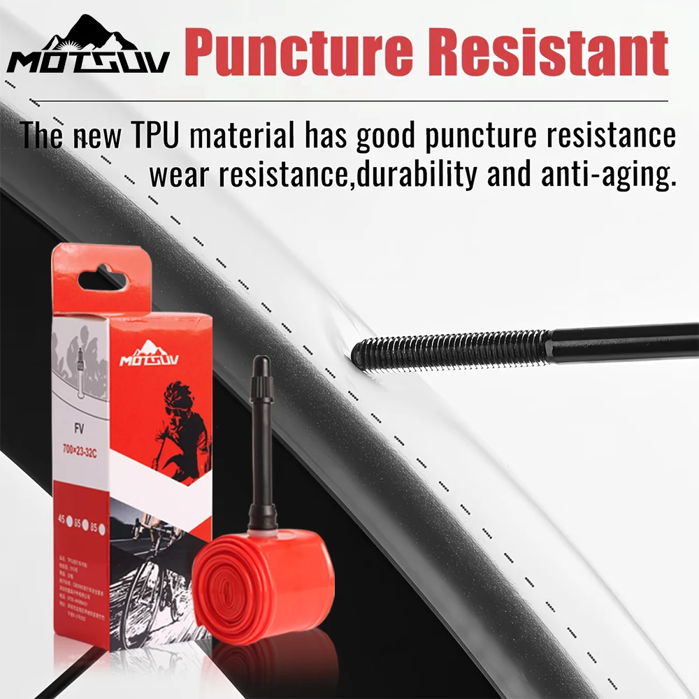 Ultra-light TPU Inner Tube for Bicycle, 700x23-25-28-30, 32c Road and Fixed-Gear Bikes, lightweight Tire Valve Inner Tube, Cycli