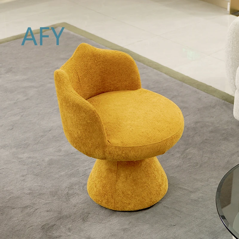 Luxury Crown Vanity Stool for Bedroom Dressing Table Nail Art Rotating Makeup Chair Living Room Backrest Armchair Furniture