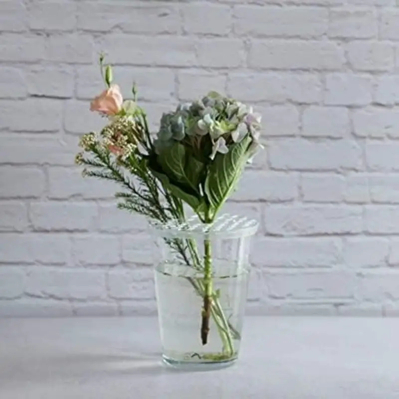 DIY Flower Arranging Holder, Reusable Vase Grid Liner Plant Straw Fixer Floral Arrangement Supply