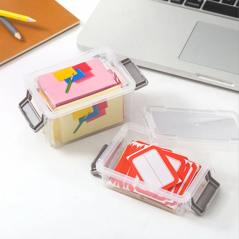 3-layer Transparent Magic Buckle Storage Box Finishing Box Desktop Sundries Portable Storage Box Jewelry Organizer