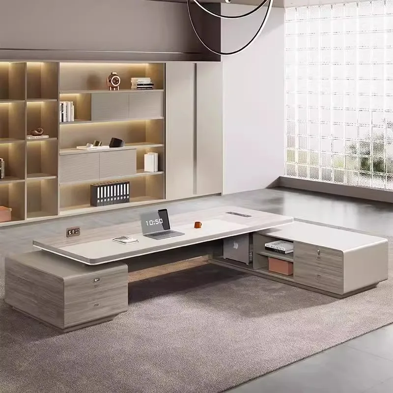 مكتب مكتب بسيط وحديث وكرسي خفيف فاخر لكبار السن مكتب الرئيس مكتب أعمال المدير الصيني الجديد