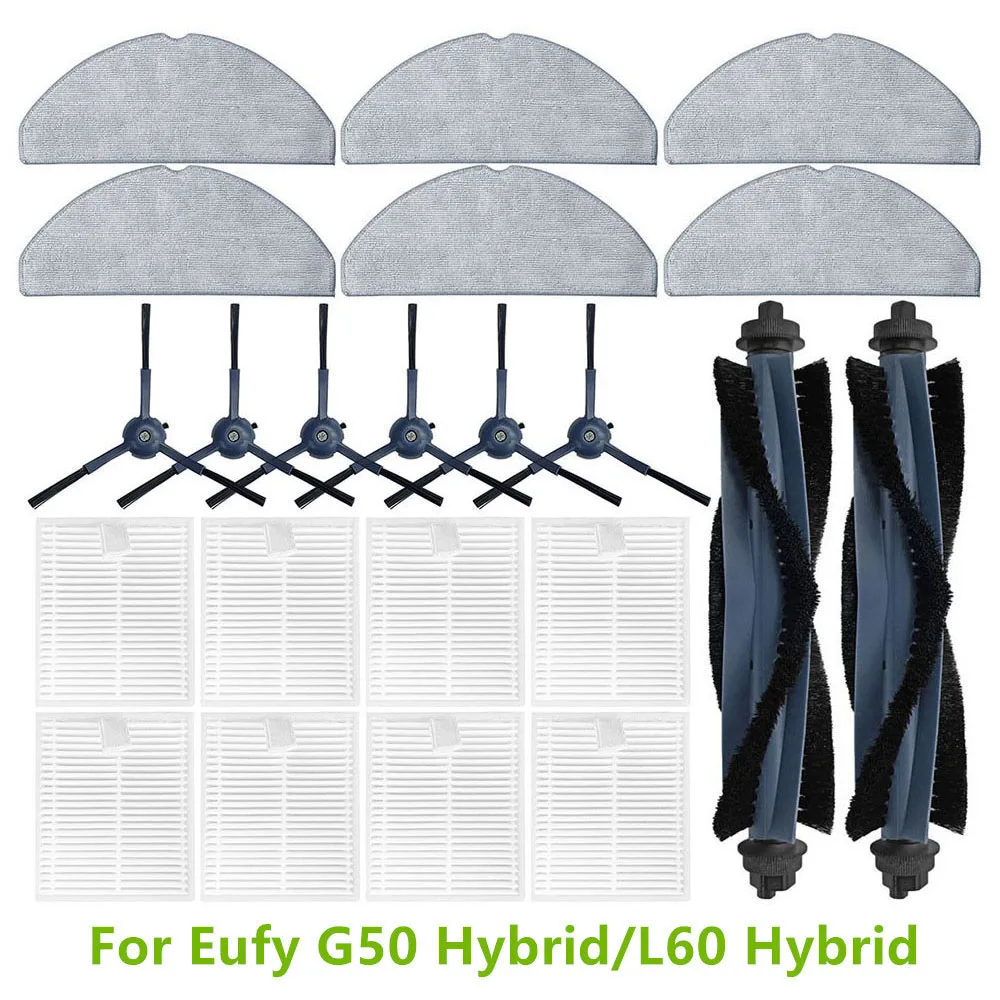 Для Eufy G50 гибридная основная боковая щетка ткань для швабры Hepa-фильтры для Eufy L60 гибридный робот-пылесос аксессуары