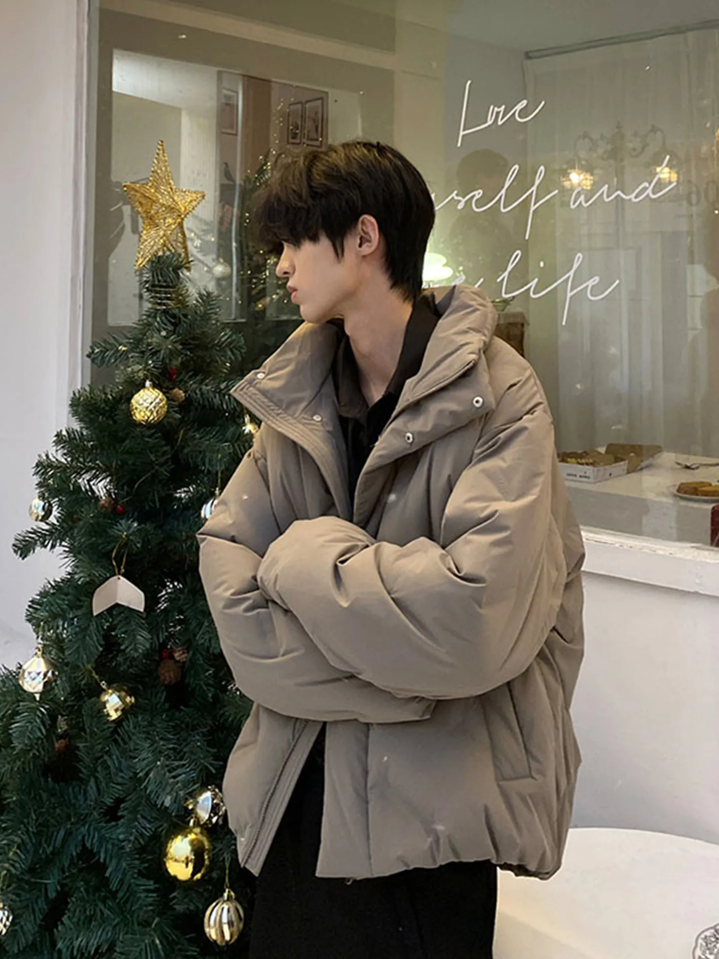 

Мужская зимняя куртка из искусственной кожи с воротником-стойкой, утепленная, теплая, в американском уличном стиле