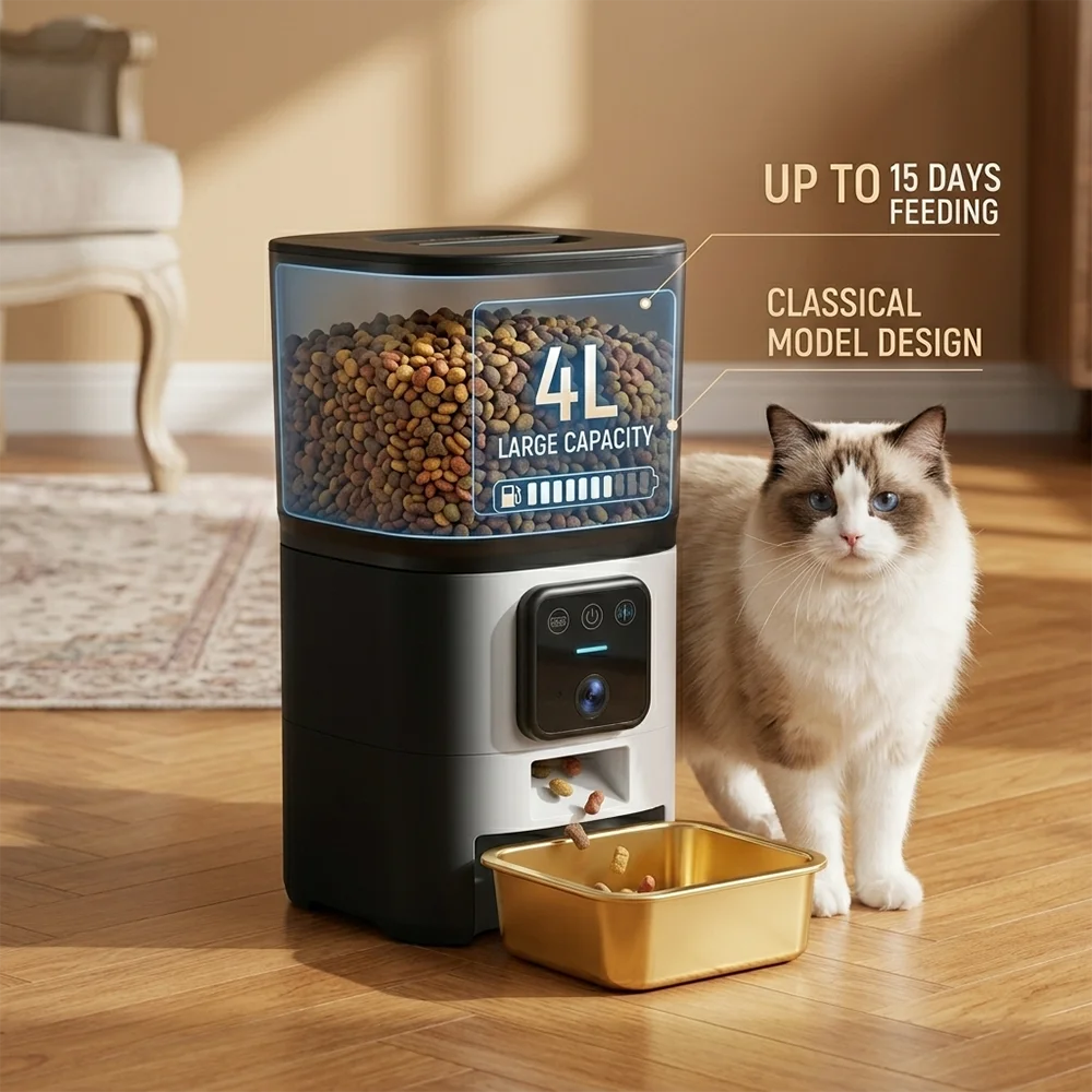 OEM WiFiスマート自動ペットフィーダー、1080P H - Smart Pet Feeder Camera 1080P Wifi のレビューと価格