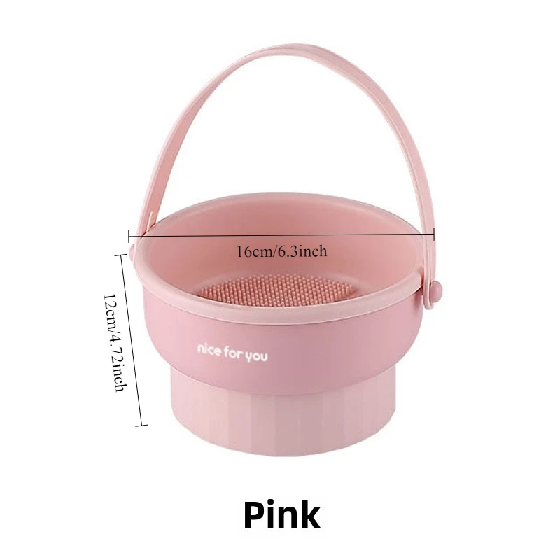 Makeup Brush Cleaning Box Silicone Beauty Egg Cleaning Tool Set Beauty Washing Bowl Storage Box Powder Puff Drying Rack