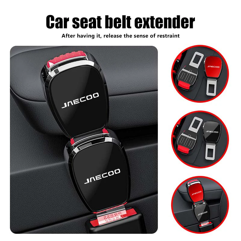 For JAECOO Car Metal Seat Belt Clip Extender Thick Insert Lock Buckle Extender Converter J7 PHEV J8 Omoda C9 2WD