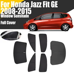 Custom Full Cover Car Window Sunshade For Honda Jazz Fit GE 2008 - 2015 Privacy Blind Curtain Front Windshield 2009 2012 2014