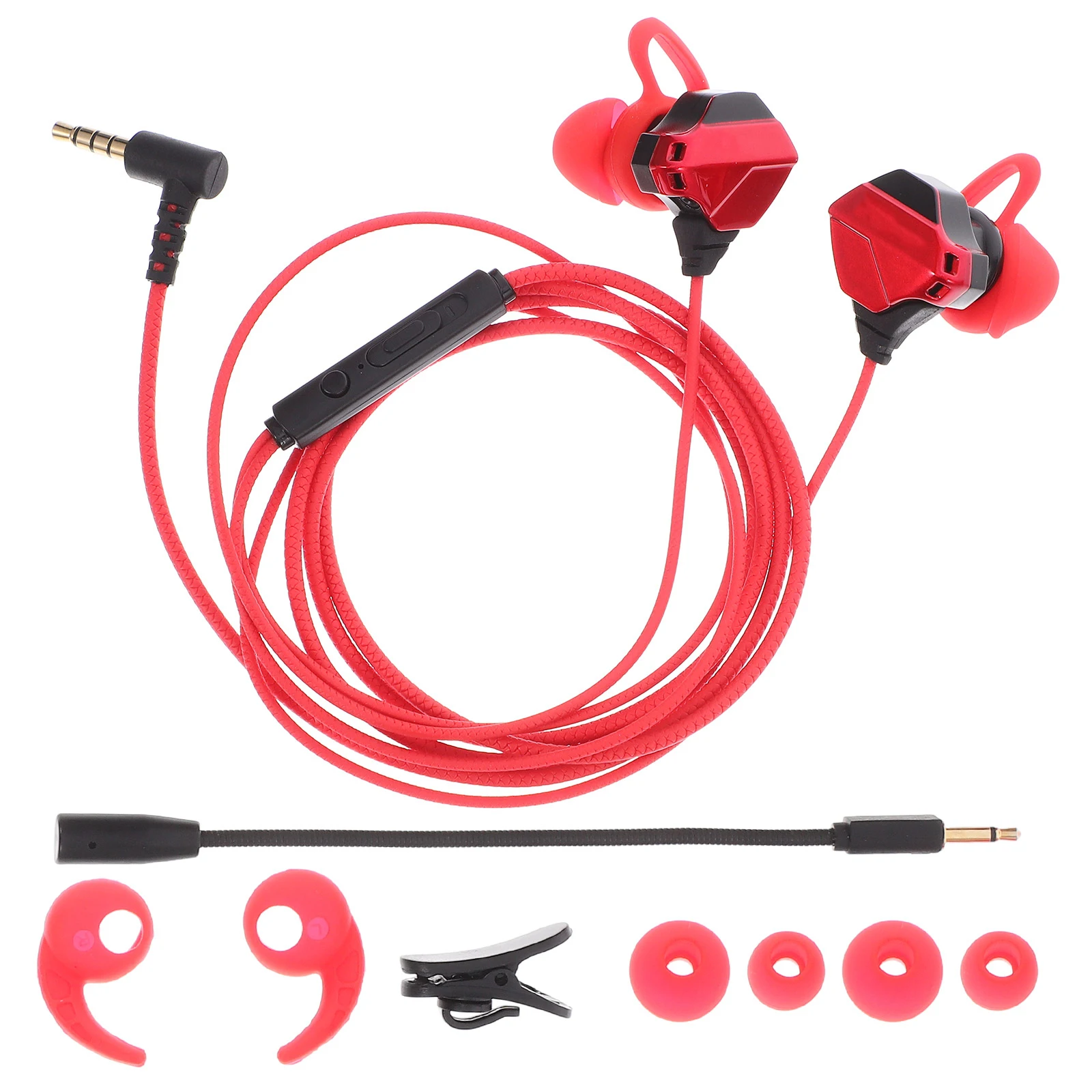 

Earphones With Microphone In-Ear Earbuds Soundproof Stable Durable 3.5Mm Dual Mics Compatible Computer Laptop