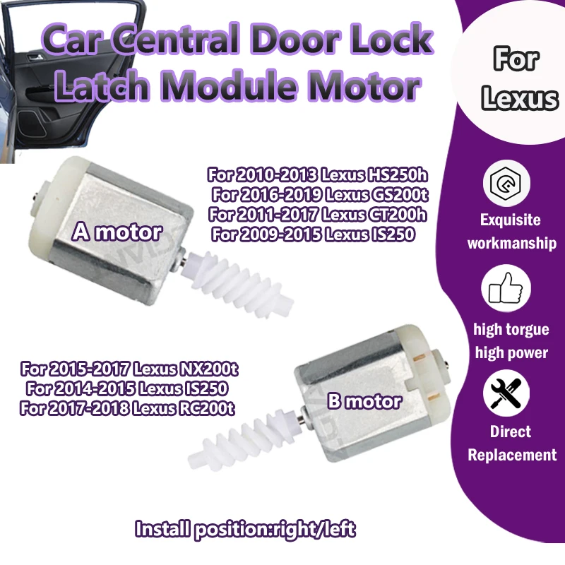

FC-280SB-15240/KD630806 For Lexus HS250h/GS200t/CT200h/IS250/NX200t/IS250/RC200t Car Central Door Lock Latch Module Motor repair