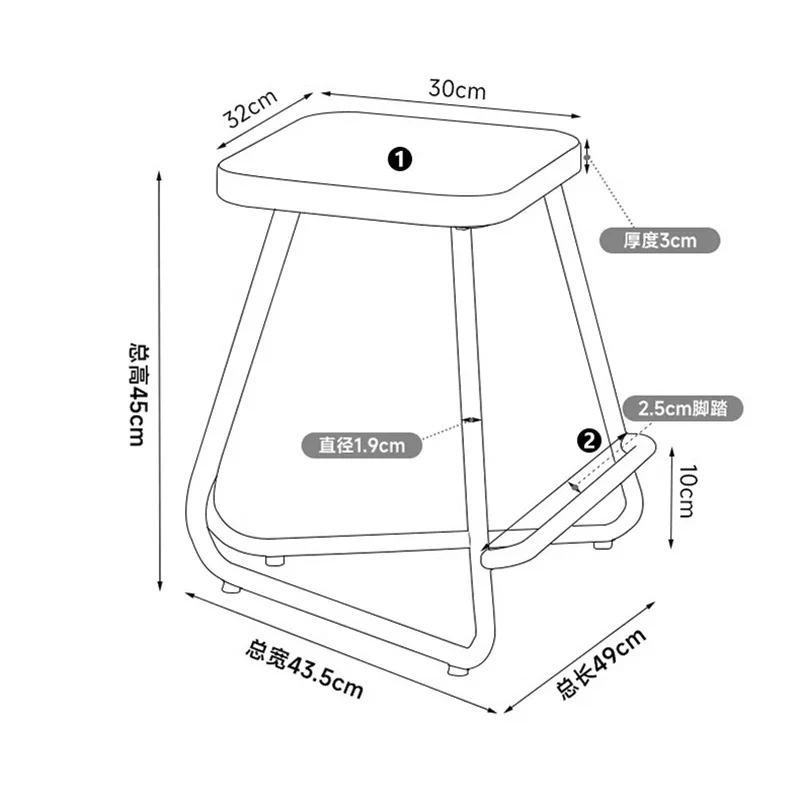 Tabouret Design Szék kicsi Áldomás Fa- Vasból való Művészet Zsámoly Vendéglő évjárat faipari konyhai szögletes taburete plegables Bútor