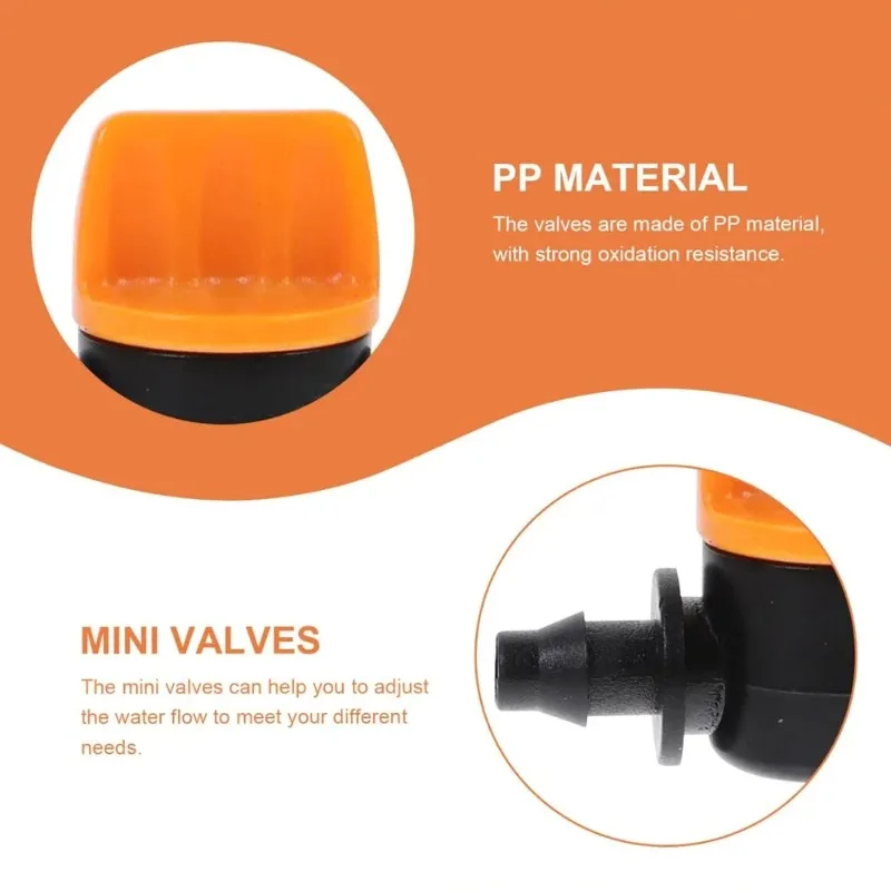 20Pcs Hose Valve Garden Tap Connectors for Drip Irrigation System, 4/7mm Water Flow Control Fittings image 6