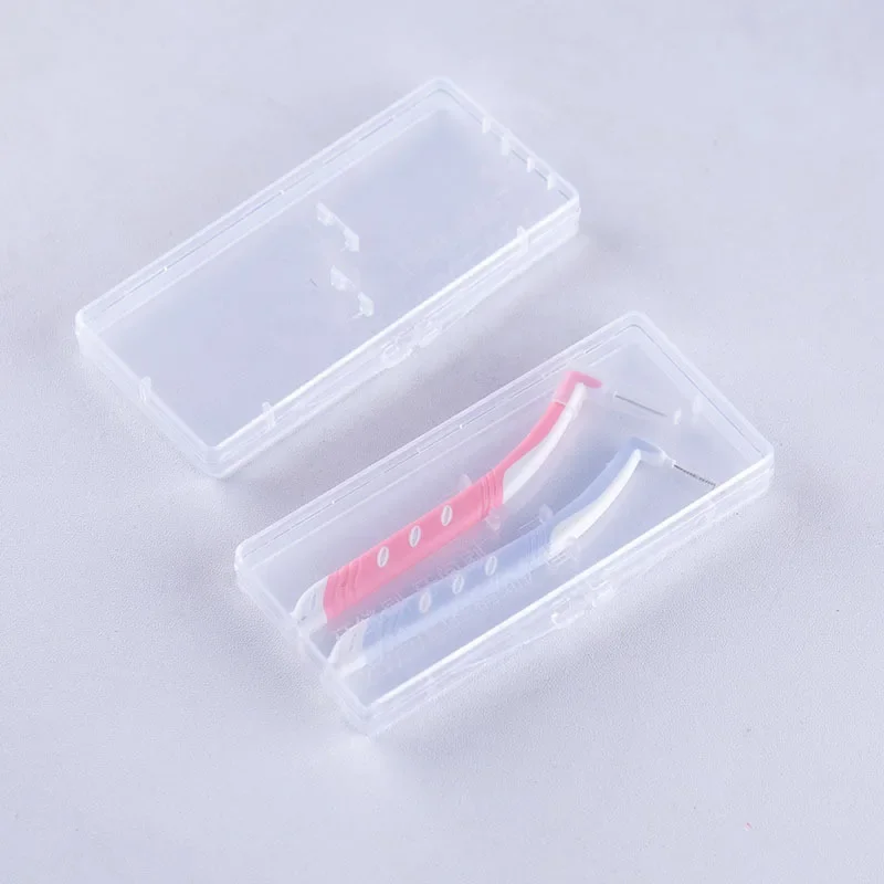 Travel Portable Interdental Brush Storage Box Plastic Lightweight Clear Interdental Brush Storage Container Oral Care Accessory