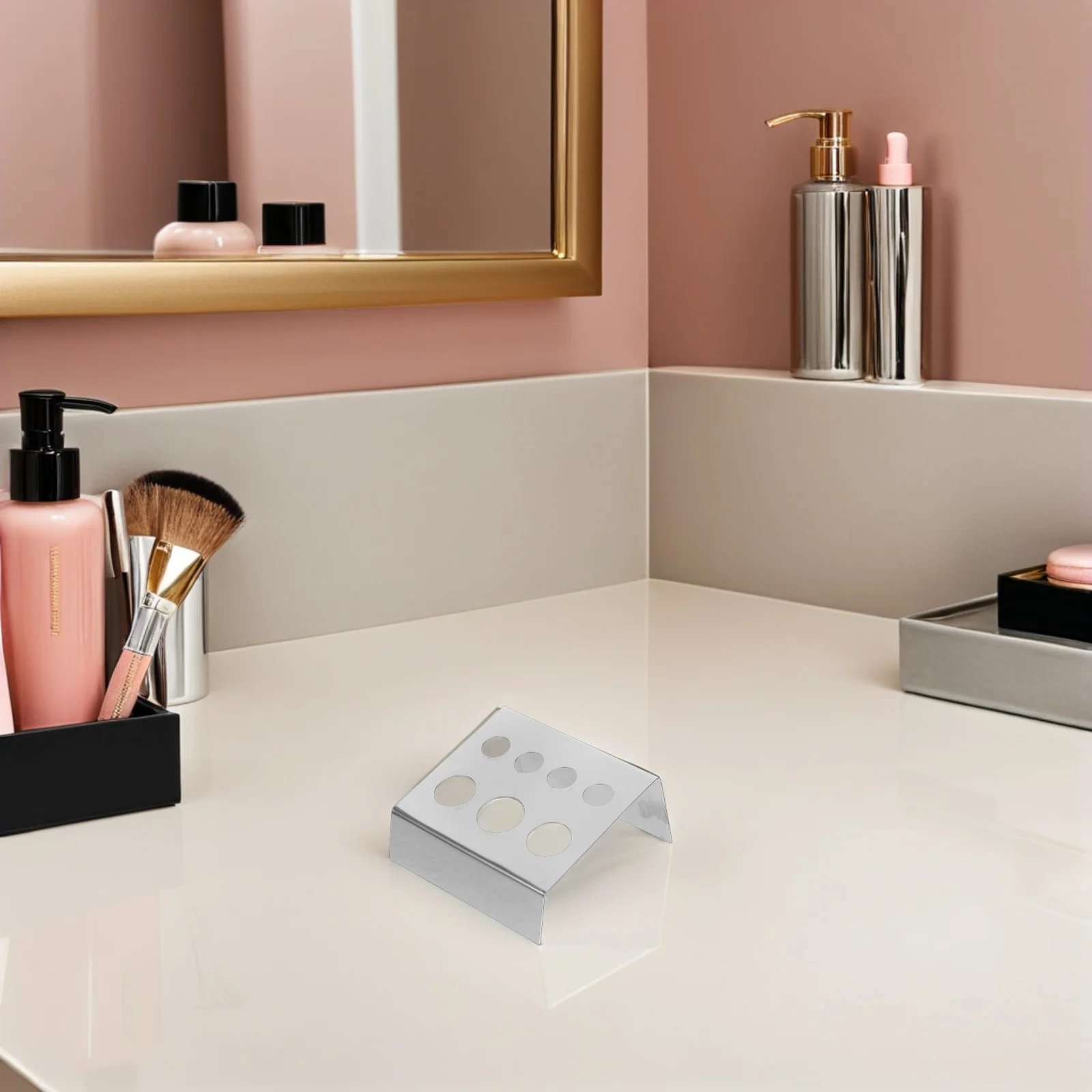 

6Pcs Tattoo Pigment Holder Stainless Steel Stable Ink Cap Rack Efficient Pigment Cup Organizer for Tattoo Supplies