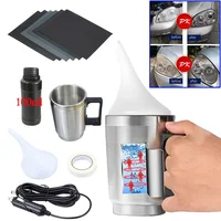 Kit de pulido de faros de coche, Kit de limpieza de reparación de renovación de faros de polímero líquido para restauración de faros, herramienta para automóvil, 100ML
