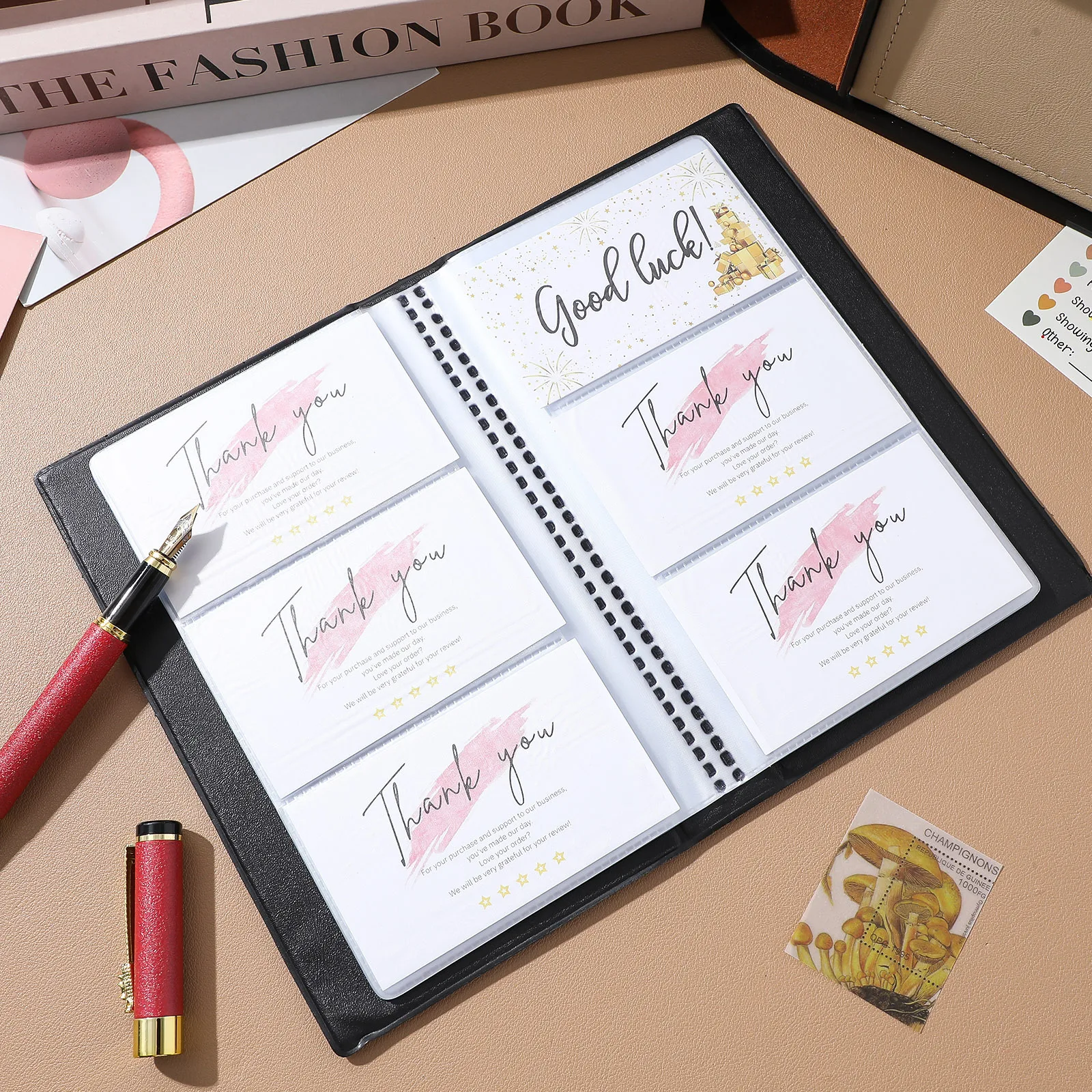 

120pcs Holder Business Holder Organizer Clear Pockets Portable Name Card Storage Book Desk Card Case Pocket Sleeve