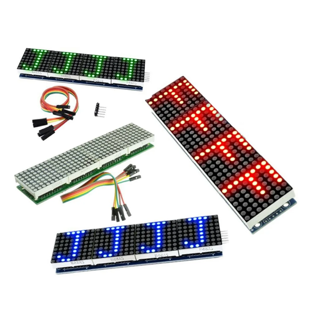 PCB Circuit Board 4In1 LED Display Microcontroller 5P Line Dot For Matrix Module For Arduino Module/rectangular Connector