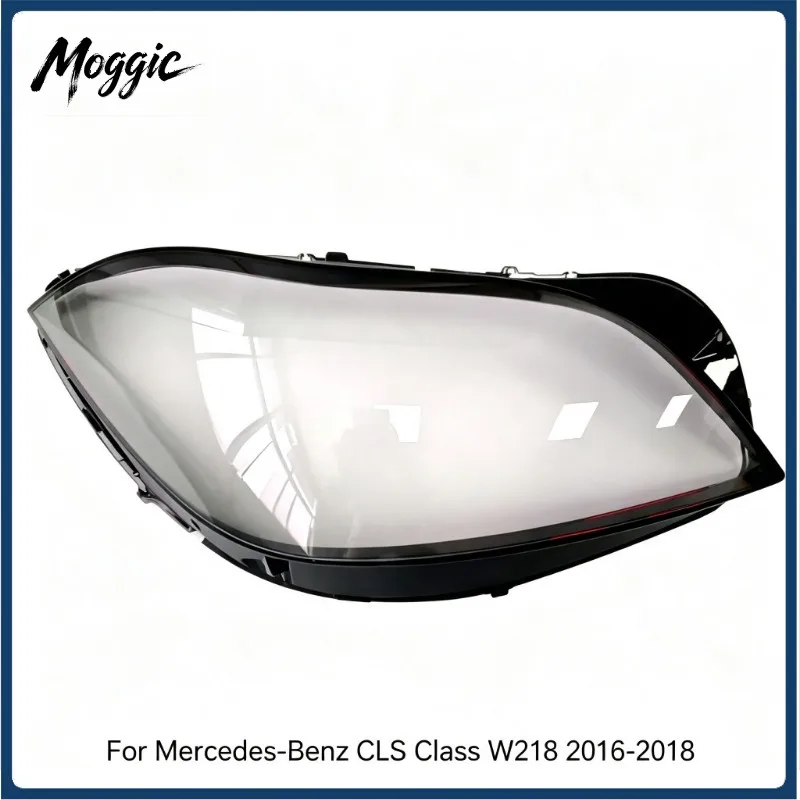 Moggic Headlight Clear PC Lens Cover For CLS Class W218 2016 2017 2018 Front Lamp Shell