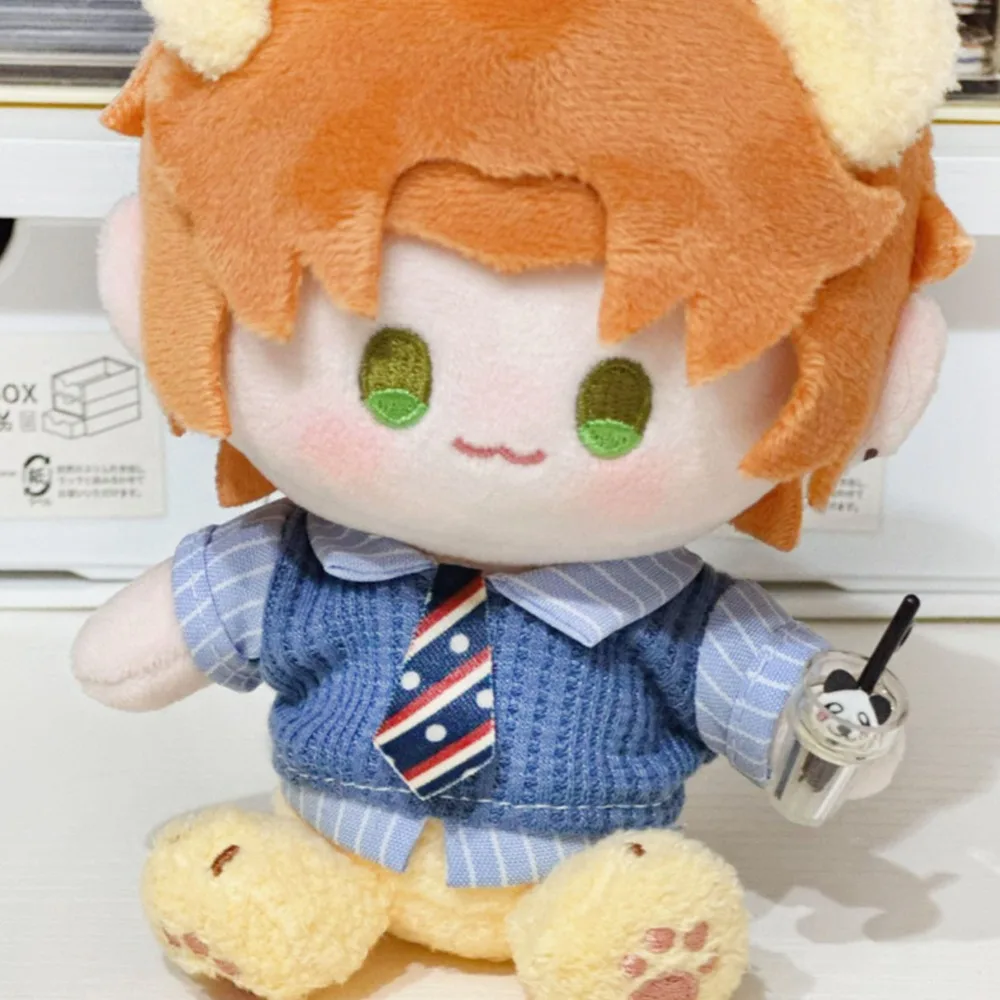 

1 set Sweater Vest 20cm Cotton Doll Clothes School Uniform Tie Cotton Doll's Clothes Fashion Denim Shorts Plush Doll Clothes