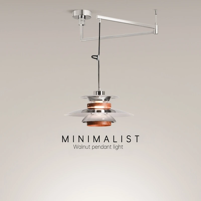 Middle Aged Bauhaus Swing Arm Lamp Movable Restaurant Pendant Light Creative Designer Light Luxury Bar Eye Protection Lamp