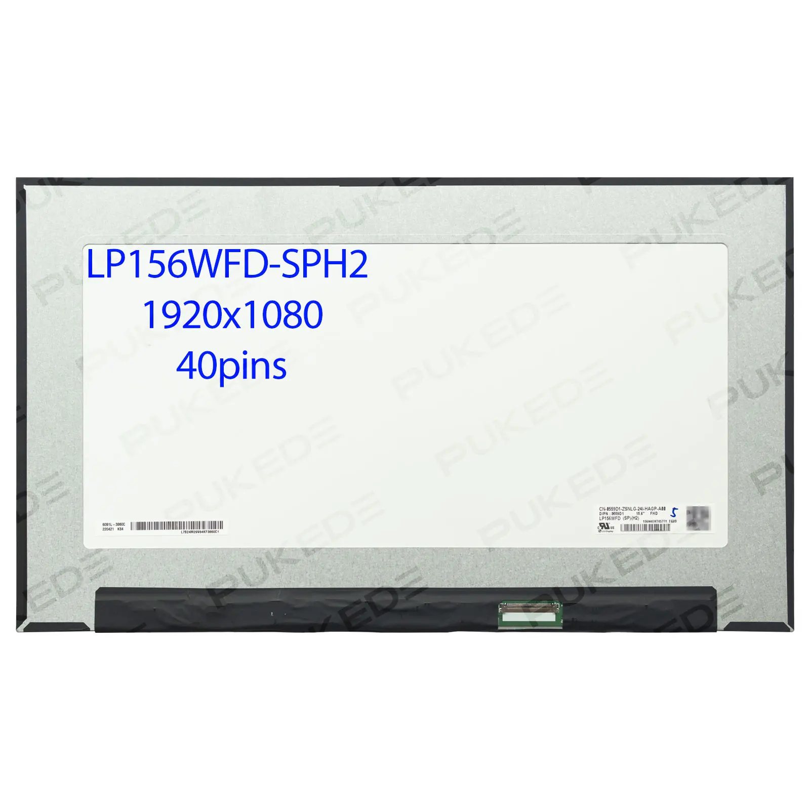 15.6”inch Laptop lcd Touch Screen LP156WFD SPH2 LP156WFD-SPH2 IPS LCD Display Panel 1920x1080 EDP 40pins D/PN:0559D1
