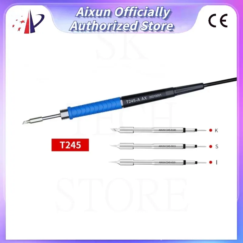 AiXun Applicable Parts T245 Handle & Soldering Iron Tips For AIXUN T3A Soldering Station Welding Iron Kit AiXun Solder Handle