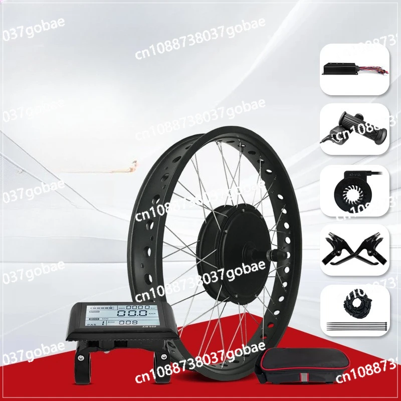 

Snow bicycle lithium battery modification kit SW900 instrument 72V5000W rear drive spinning snow fat tire kit